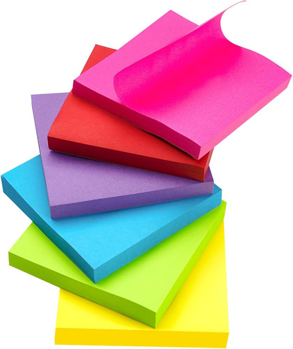 Bunte haftnotizen 76x76mm - haftnotizen,