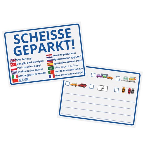 Scheisse geparkt notizblock - scheisse,