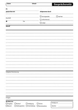 20 x Gesprächsnotiz