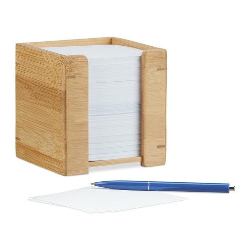 Zettelbox bambus notizzettel - zettelbox,