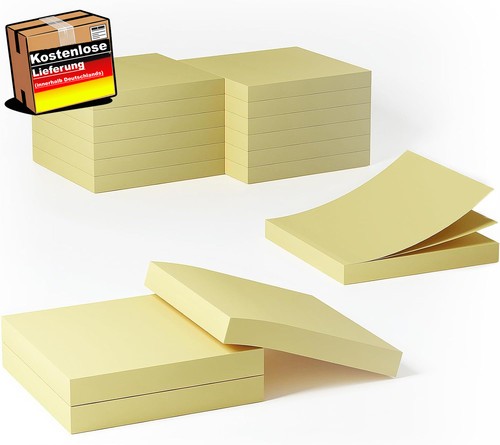 Gelbe haftnotizen 76x76mm - gelbe,