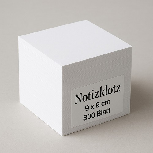Notizklotz 9x9cm 800 - 9x9cm, blatt