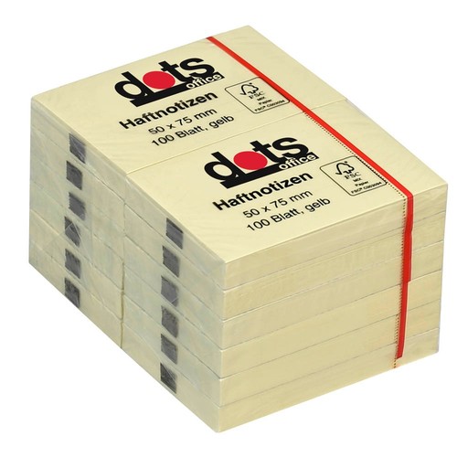 Dots haftnotizen gelb 12 - dots,